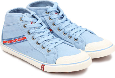 

Lee Cooper Canvas Mid Ankle Sneakers For Women(Blue, Sky blue