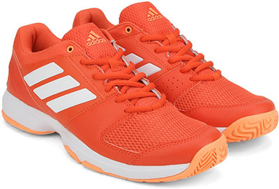 

ADIDAS BARRICADE COURT W Tennis Shoes For Women(White, Orange