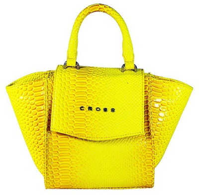 

Cross Women Yellow PU Hand-held Bag