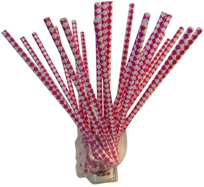 

Funcart Straight Drinking Straw(White, Pink, Pack of 25)
