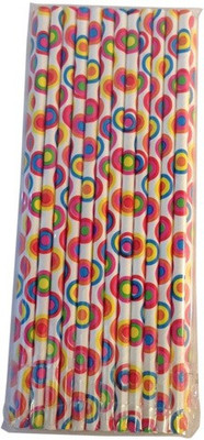 

Funcart Straight Drinking Straw(Multicolor, Pack of 25)