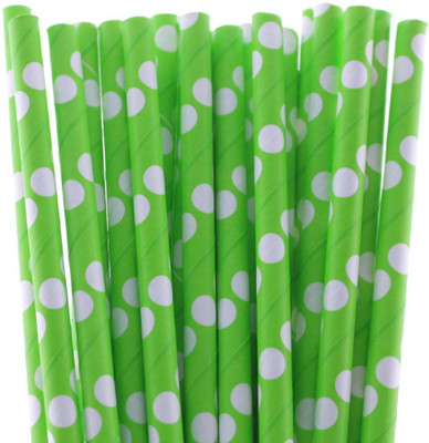 

Funcart Straight Drinking Straw(White, Green, Pack of 25)