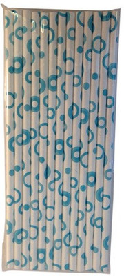 

Funcart Straight Drinking Straw(White, Blue, Pack of 25)