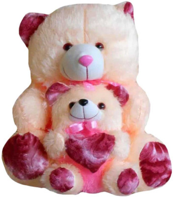 

Pari Multicolor Soft Teddy Bear With Baby - 55 cm(Multicolor)