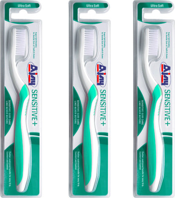 

Ajay SENSITIVE + Pack Of 3 Ultra Soft Toothbrush(Pack of 3)