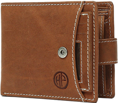 

Hammonds Flycatcher Men Khaki Genuine Leather Wallet(8 Card Slots), Brown