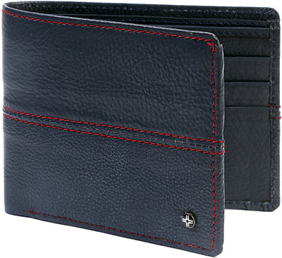 

JL Collections Men Blue, Red Genuine Leather Wallet(6 Card Slots), Navy blue;red