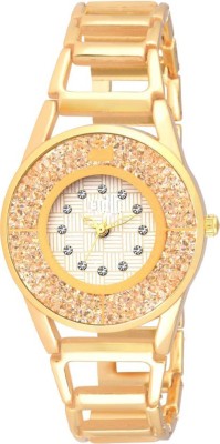 Keepkart Golden Stainless Still Fully Diamond Dial swarovski Patern Analog Watch  - For Girls   Watches  (Keepkart)