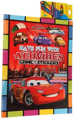 

Funcart Cars coloring book with crayons.