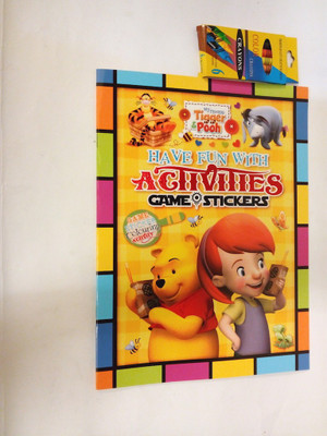 

Funcart Winnie the Pooh coloring book with crayons.