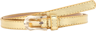 

Alvaro Castagnino Women Casual Gold Artificial Leather Belt, Golden
