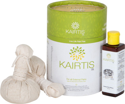 

Kairali Oil For External Pain - Kairtis (Includes two herbal bundles) Oil(110 ml)