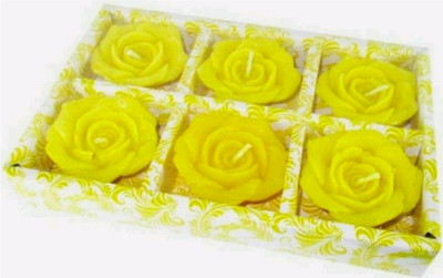 

madhulica designer candles 2011 Candle(Yellow, Pack of 6)