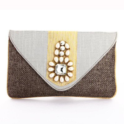 

Utsavi Party Brown Clutch