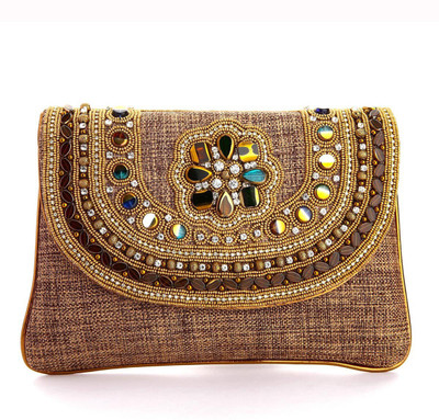 

Utsavi Party Grey Clutch
