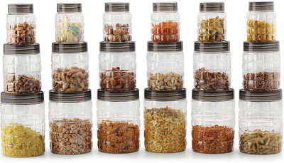

Shrih - 1200 ml, 650 ml, 300 ml Plastic Grocery Container(Pack of 18, Multicolor)