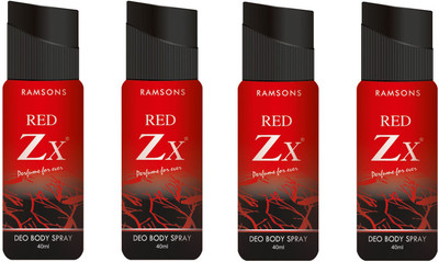 

Ramsons Deo Red Zx 40ML Combo 4 Pcs Body Spray - For Men & Women(160 ml, Pack of 4)
