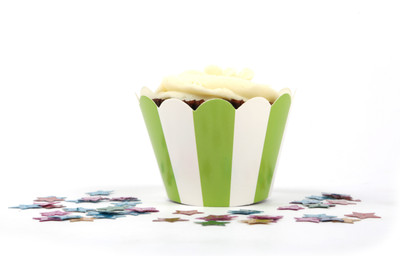 

Funcart Cupcake Wrapper 20pcs Striped Green Charming paper Gift Wrapper(Mutlicolor)