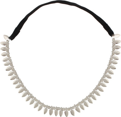 

Blur Leaf With Faux Diamond Head Band(Silver)