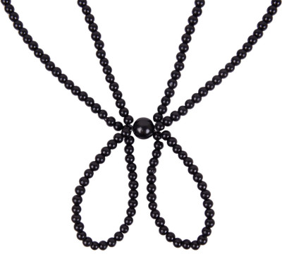Blur Bow Bunny Beaded Hair Band(Black)