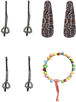 

FashBlush Combo Of Multicolor Tiara and Hair Pins For Little Girls (Set Of 7) Hair Accessory Set(Multicolor)