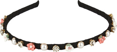 

Blur Floral Pearl Diamond Hair Band(Black, Pink, White)