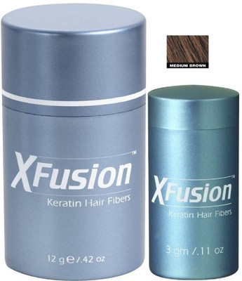 

XFusion Keratin Fibers Regular + Travel Size Medium Brown Spray(15 g)