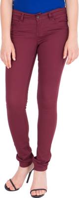 American-Elm Regular Women's Maroon Jeans