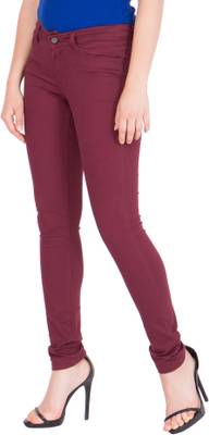 American-Elm Regular Women's Maroon Jeans