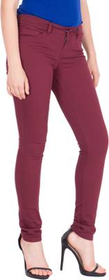 American-Elm Regular Women's Maroon Jeans