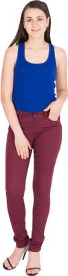 American-Elm Regular Women's Maroon Jeans