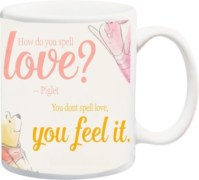 

ME&YOU Gift for Husband/Wife/Girlfriend/Boyfriend/Lover;"Special Beautiful How Do you spell Love HD printed Ceramic Mug(325 ml), Multicolor