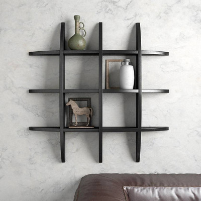 

Wooden Art & Toys na MDF Wall Shelf(Number of Shelves - 1, Black)