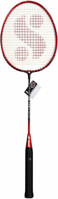 Silver's SB-119 Red, Black Strung Badminton Racquet(G4 - 3.25 Inches, 340 g), Black;red