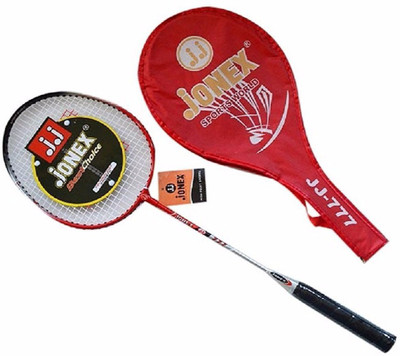 

Jonex 777 Yorkie Blue, Silver Strung Badminton Racquet(G4 - 3.25 Inches, 340 g)