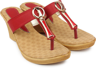 Ortan Women Red Wedges