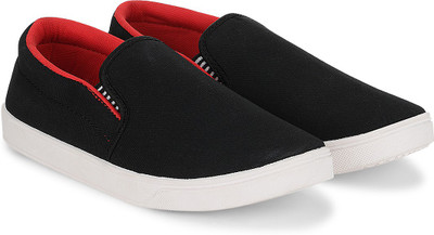 

Pasco Dual Toned Slip On Loafers For Men(Black, Red, Bold black::hot red