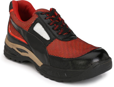 

Eego Italy Steel Toe Safety Shoes Boots For Men(Red