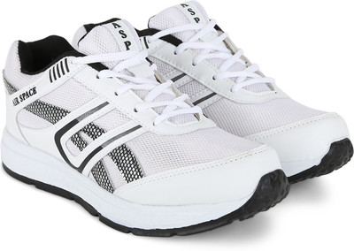 

Pasco Dual Toned Lace Up Running Shoes For Men(White, Black, Sober white::bold black