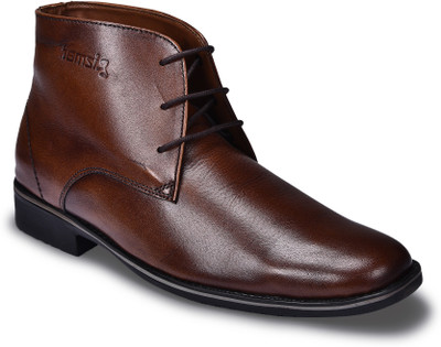 

Cizmar CIZMAR High Quality Leather Chukka Boots Lace Up For Men(Brown