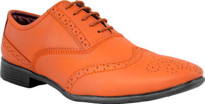 

World Walker Formal Full Brogue Shoes Lace Up For Men(Tan