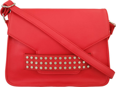 

Toteteca Bag Works Women Casual Red PU Sling Bag
