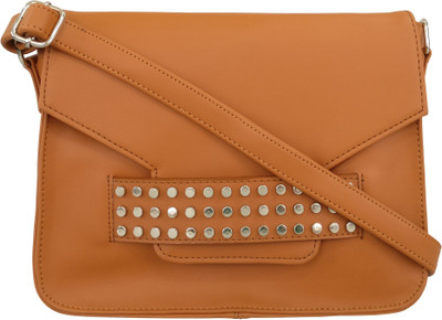 

Toteteca Bag Works Women Casual Tan PU Sling Bag