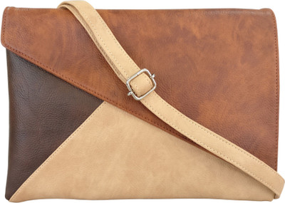 

Toteteca Bag Works Women Casual Brown PU Sling Bag