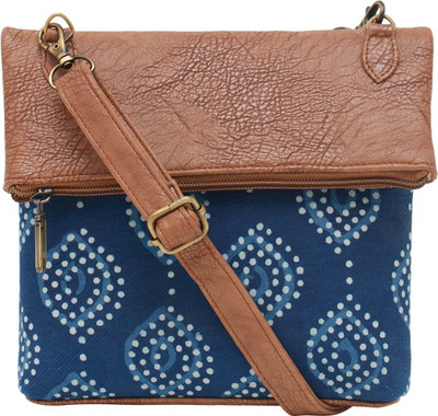 

TARUSA Women Casual Blue Cotton Sling Bag