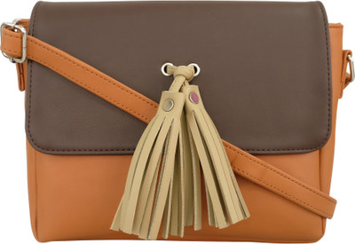 

Toteteca Bag Works Women Formal Tan PU Sling Bag