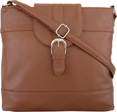 

Toteteca Bag Works Women Casual Brown PU Sling Bag