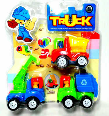 HALO NATION Unbreakable Push & Go Automobile Set of 3 Vehicle(Yellow, Red), Red;yellow