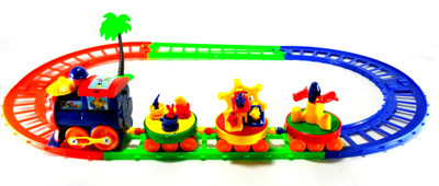 

HALO NATION Cartoon Play Train Set ( Multi Color )(Red, Black), Black;red