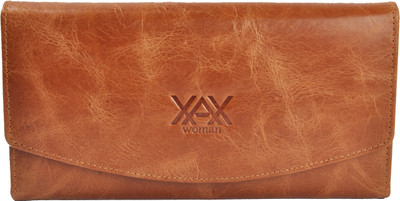 

XAX Women Casual Tan Genuine Leather Wallet(11 Card Slots)